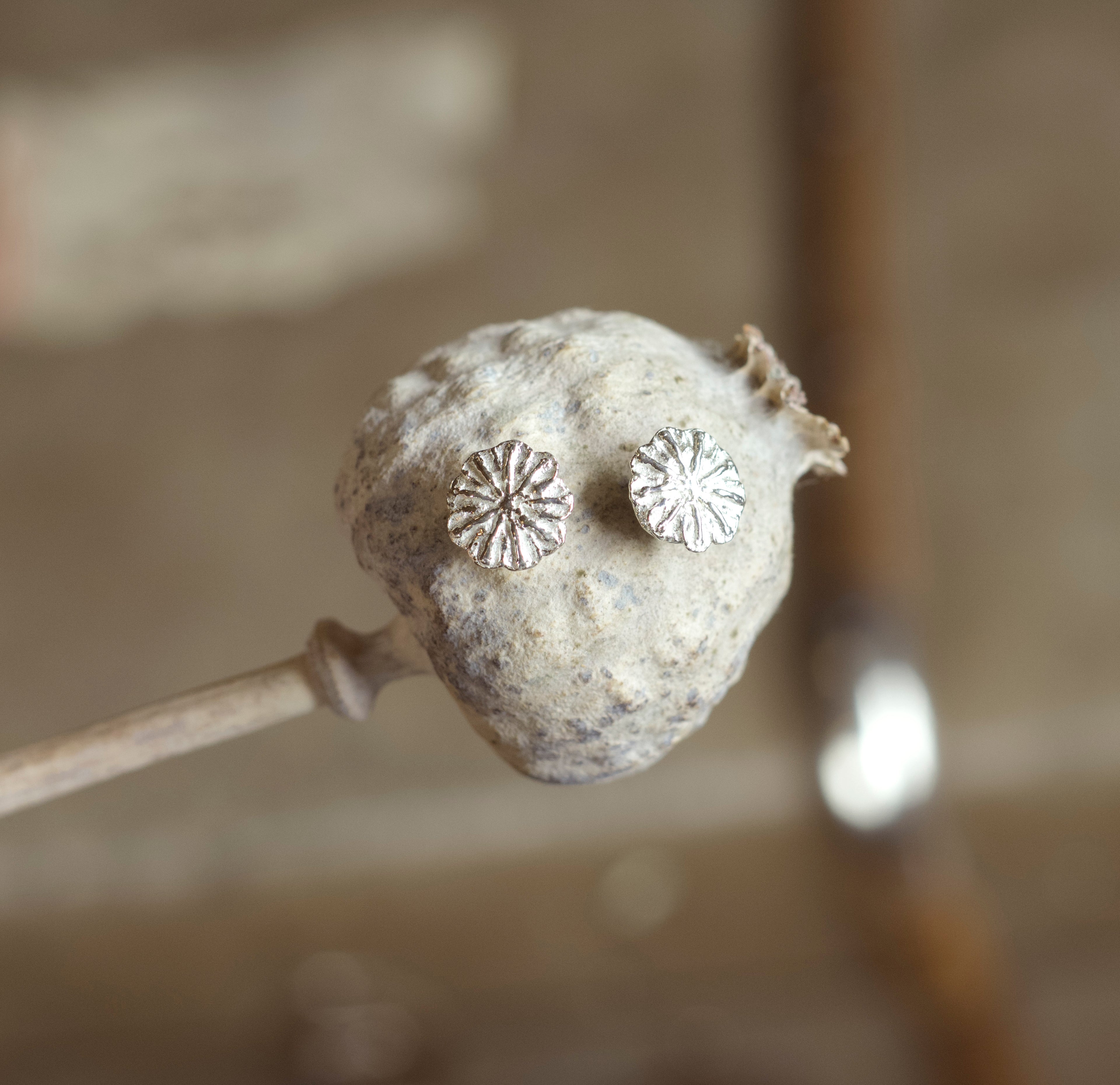 Brincos Flor Papoila